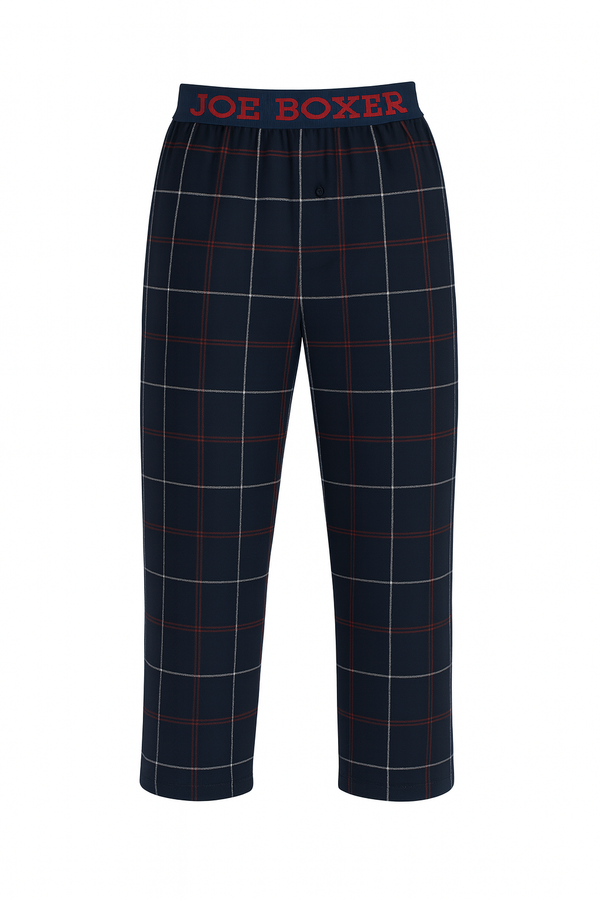 Flannel náttbuxur 'Köflóttar Navy'