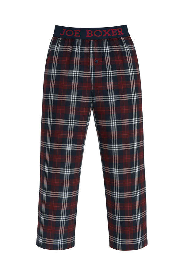 Flannel náttbuxur 'Köflóttar Burgundy'