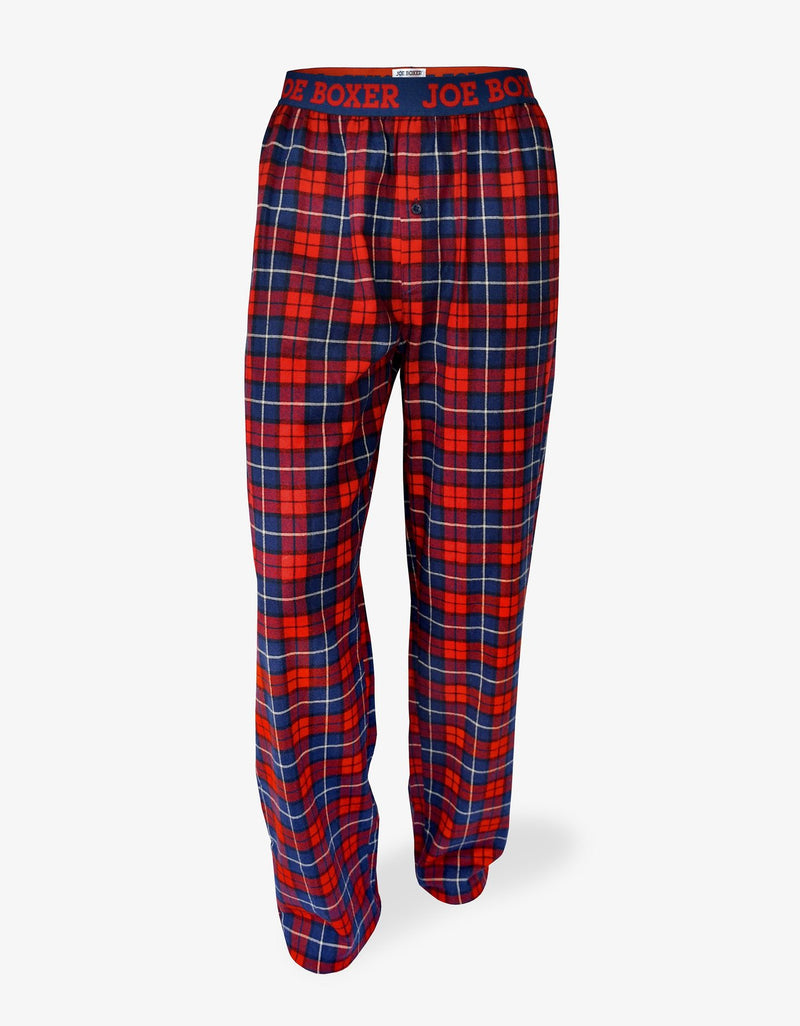 Flannel náttbuxur (rauðar navy)